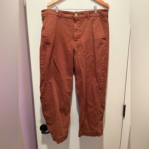 Everlane utility straight leg pants rust size 18